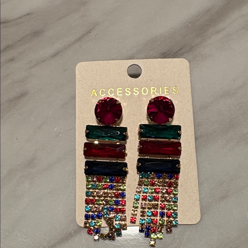 Pink Stone Earrings